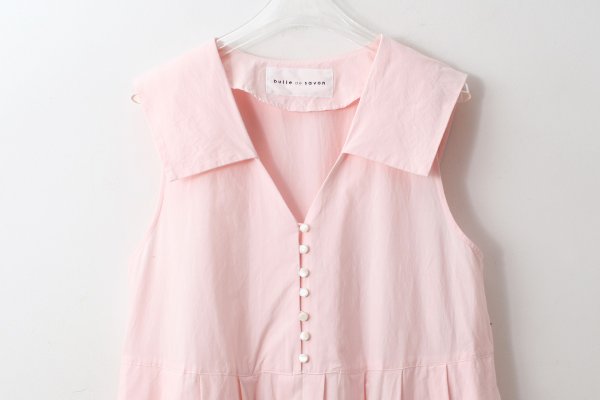 画像3: コットン / キュプラ 高密度ブロード セーラーワンピース (PK)