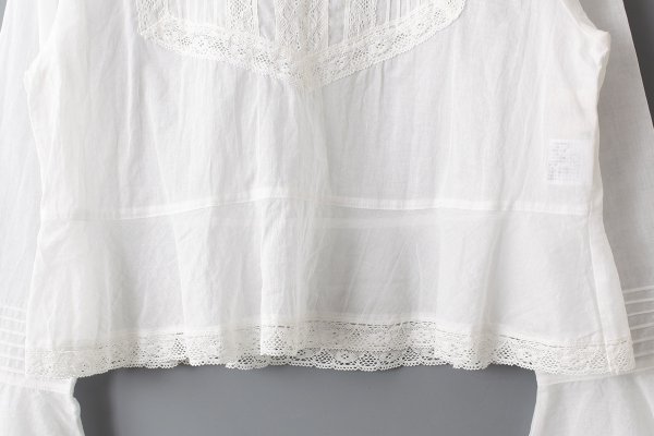 画像5: 80ボイルレース ピンタックスタンドカラーブラウス