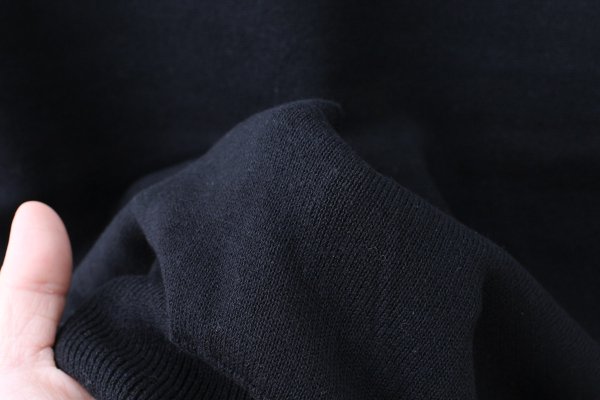 画像6: shop別注!! 32/2強撚綿フリル衿長袖プルオーバー (BK)