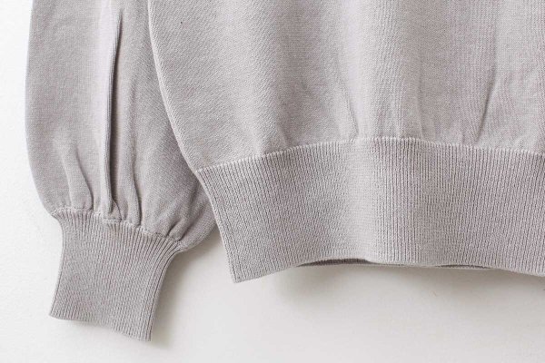 画像7: shop別注!! 32/2強撚綿フリル衿長袖プルオーバー (GY)