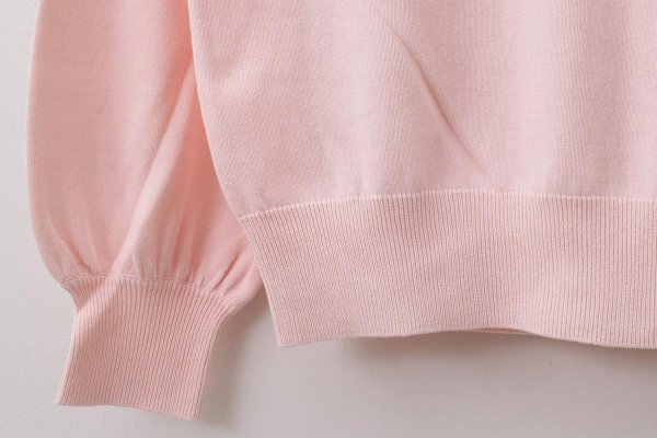 画像7: shop別注!! 32/2強撚綿フリル衿長袖プルオーバー (PK)