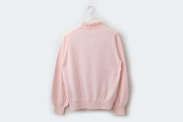 画像2: shop別注!! 32/2強撚綿フリル衿長袖プルオーバー (PK)