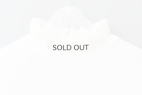 画像3: shop別注!! 32/2強撚綿フリル衿長袖プルオーバー (WH)