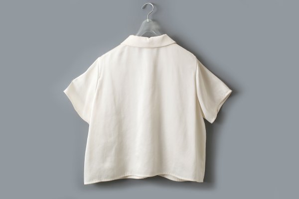 画像2: pure satin shirt (WH)