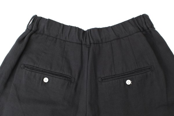 画像5: コットンツイル二重織 ワイドパンツ (BK)
