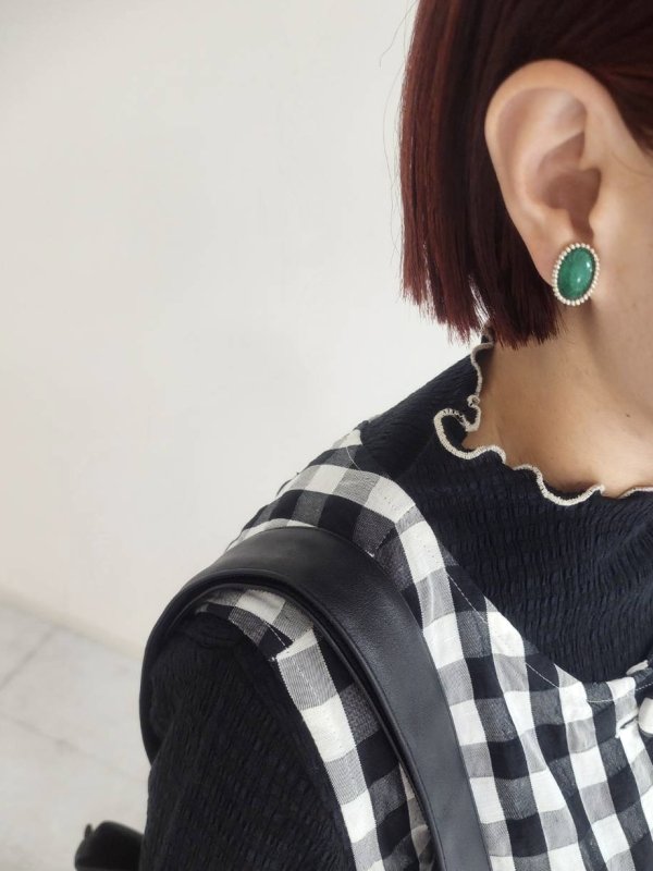 画像16: SALE20%OFF!!  オーガニックブルーゼ メロー配色半袖プルオーバー (BK)