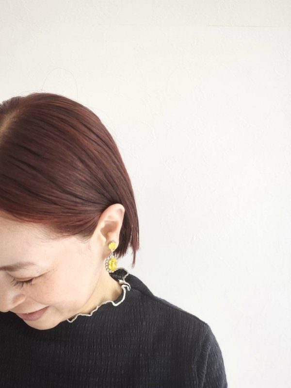 画像12: SALE20%OFF!!  オーガニックブルーゼ メロー配色半袖プルオーバー (BK)