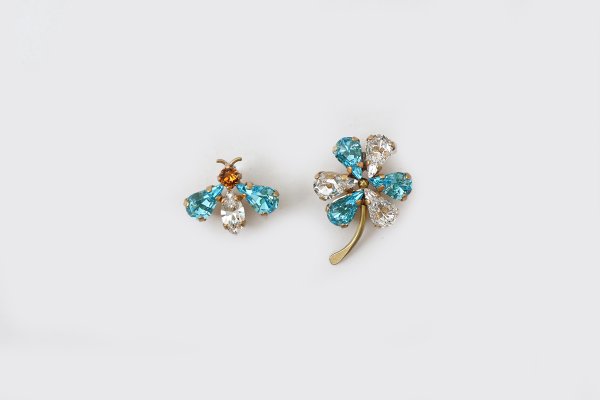 画像1: Bee&Clover Pierced/Earrings (CRY×LBL)