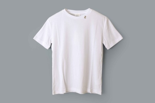 画像1: Cotton Frice T-shirts with Bee (KNT252H:WH)