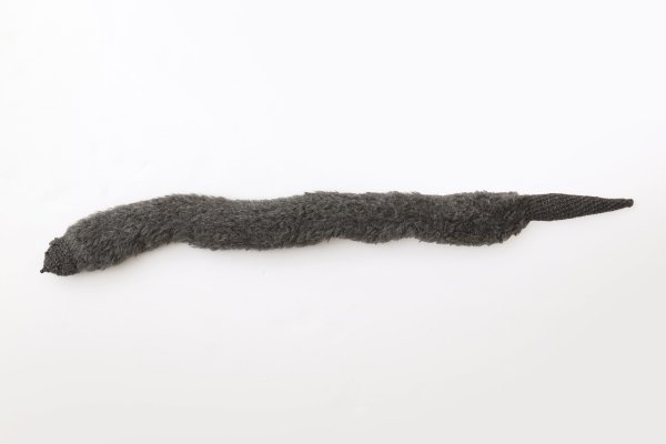 画像2: ALPACA KNIT MUFFLER (KU61A:GY)