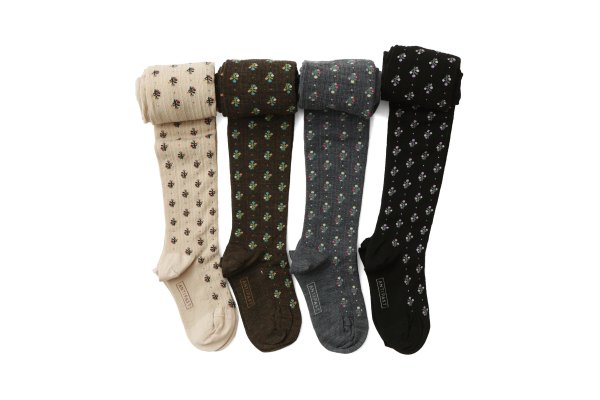 画像1: FLOWER STRIPE TIGHTS (KT-176)