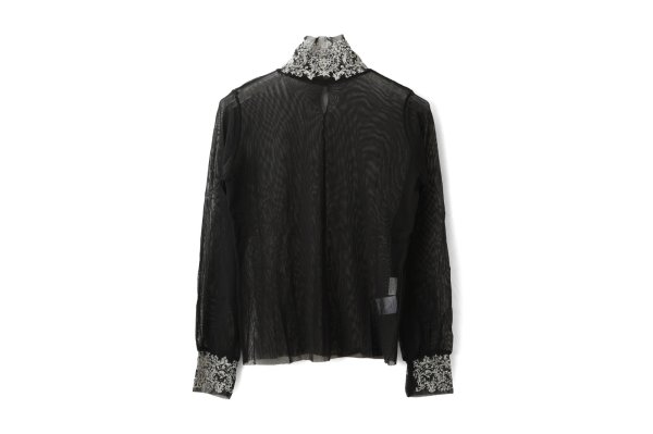 画像1: Mesh Shirt with Flock MT117D-F78 (BK×IV)