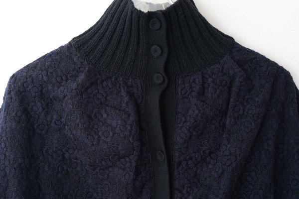 画像3: SALE15%OFF!! ORGANDY EMBROIDERY BLOUSON (VE210:BKNV)