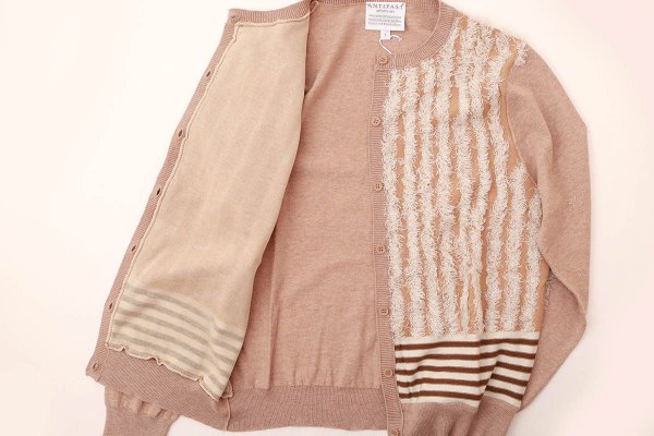 画像5: SALE!! STRIPE&FRINGE SOCK KNIT CARDIGAN (NF-104-230:BG)