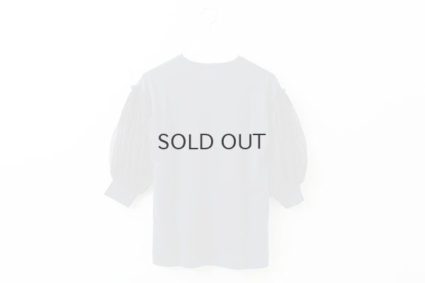 画像2: COTTON FREICE T-SHIRT w/MESH SLEEVES (KNT253A:NV)
