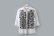 画像1: MESH WHITE CARDIGAN WITH FLOCK (MT105L-F63:WH×BK) (1)