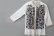 画像3: MESH WHITE CARDIGAN WITH FLOCK (MT105L-F63:WH×BK) (3)