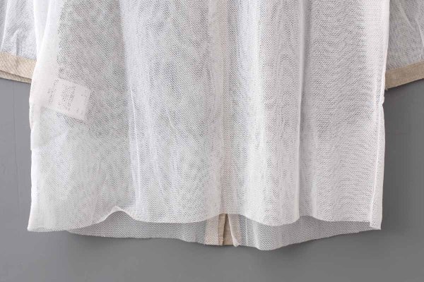 画像12: MESH WHITE CARDIGAN WITH FLOCK (MT105L-F63:WH×BK)