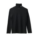 Cotton Frice Turtleneck T-shirts with Bee KNT28G（BK）