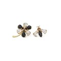 Clover&Bee Pierced/Earrings（BK×CRY）