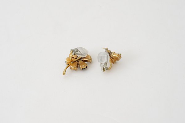 画像4: Clover&Bee Pierced/Earrings（BK×CRY）