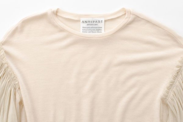 画像3: SALE15%OFF!! Wool Jersey T-Shirts With Mesh Sleeves KNT216E (IV)