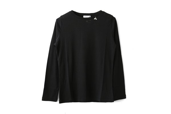 画像1: Cotton Frice crew neck T-shirts with Bee KNT0H (BK)