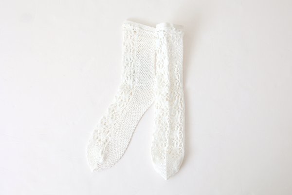 画像5: FLOWER FRONT LACE ソックス (DS-51H:WH,YW)