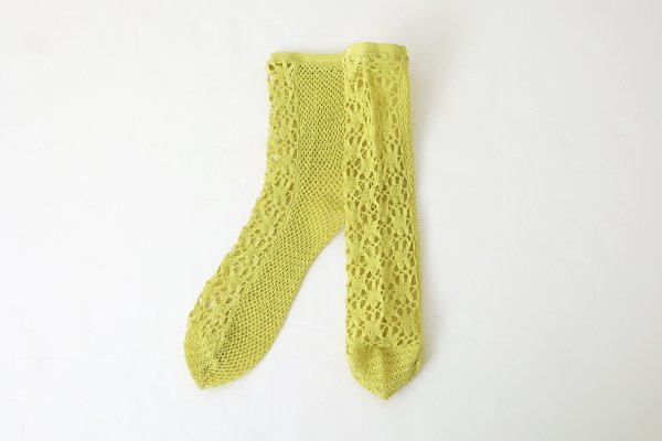 画像10: FLOWER FRONT LACE ソックス (DS-51H:WH,YW)