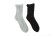 画像1: FLOWER FRONT LACE ソックス (DS-51H:GY,BK) (1)