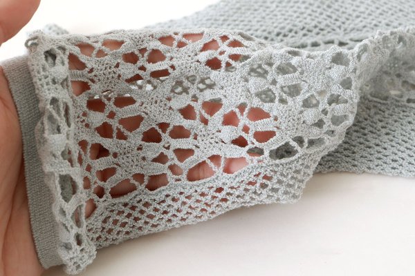 画像7: FLOWER FRONT LACE ソックス (DS-51H:GY,BK)