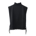 COTTON CASHMERE KNIT VEST (AU77:BK)