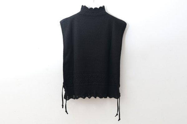 画像2: COTTON CASHMERE KNIT VEST (AU77:BK)