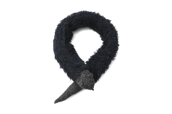 画像1: ALPACA KNIT MUFFLER (KU61A:NV)