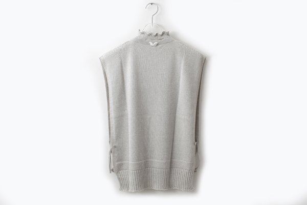 画像2: COTTON CASHMERE KNIT VEST (AU82:GY)