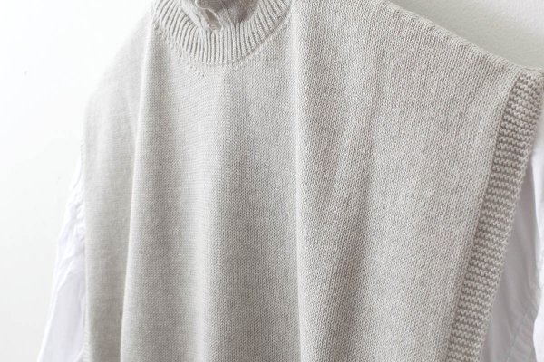 画像10: COTTON CASHMERE KNIT VEST (AU82:GY)