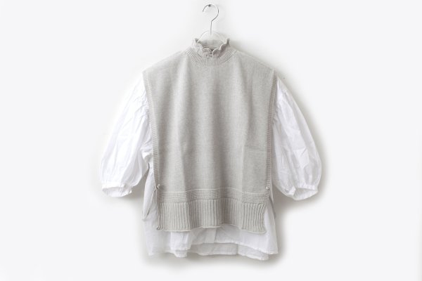 画像8: COTTON CASHMERE KNIT VEST (AU82:BK)