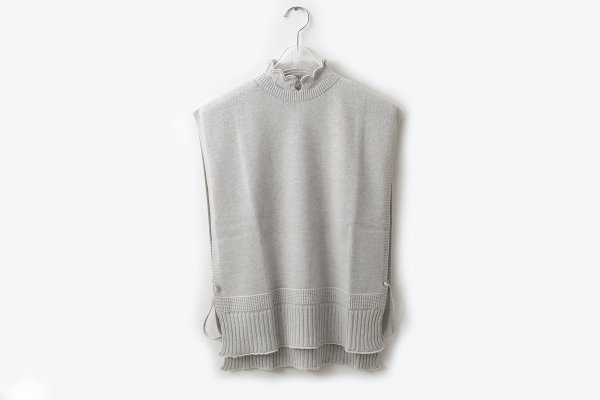 画像1: COTTON CASHMERE KNIT VEST (AU82:GY)