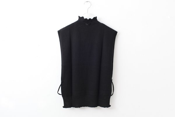 画像2: COTTON CASHMERE KNIT VEST (AU82:BK)