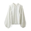 Khadi Cotton Silk Embroidery collar Tuck Blouse (OF)