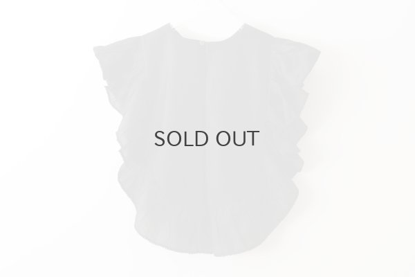 画像2: 別注!! Silk Pin Tuck RuffleCollar (BK)