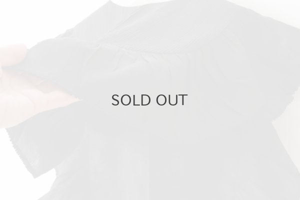 画像8: 別注!! Silk Pin Tuck RuffleCollar (BK)