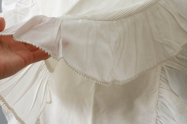 画像7: 別注!! Cotton Silk PinTuck RuffleCollar (WH)