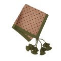 Khadi Silk Polka dots Print Tassel Scarf (C.BR)