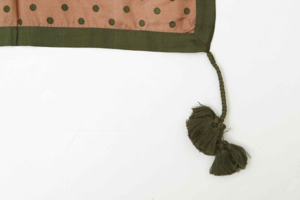 画像6: Khadi Silk Polka dots Print Tassel Scarf (C.BR)