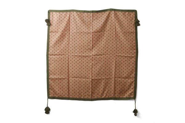 画像2: Khadi Silk Polka dots Print Tassel Scarf (C.BR)