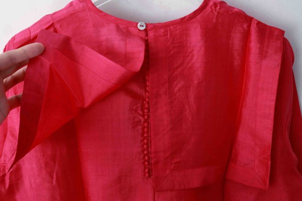 画像7: Khadi Silk Back Button Sailor Blouse (RV)