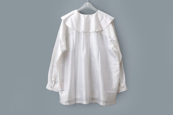画像2: Khadi Silk Round Collar Over Blouse 