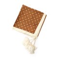 Khadi Silk Polka dots Print Tassel Scarf (BR)