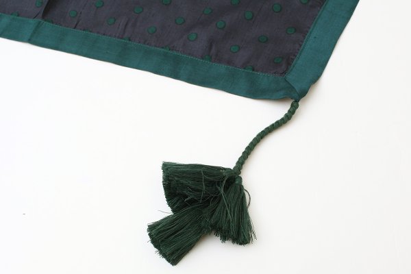 画像3: Khadi Silk Polka dots Print Tassel Scarf (CH)
